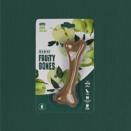 Osso para Cão em Madeira para Roer - Maça - Dashi Fruity Bones - M