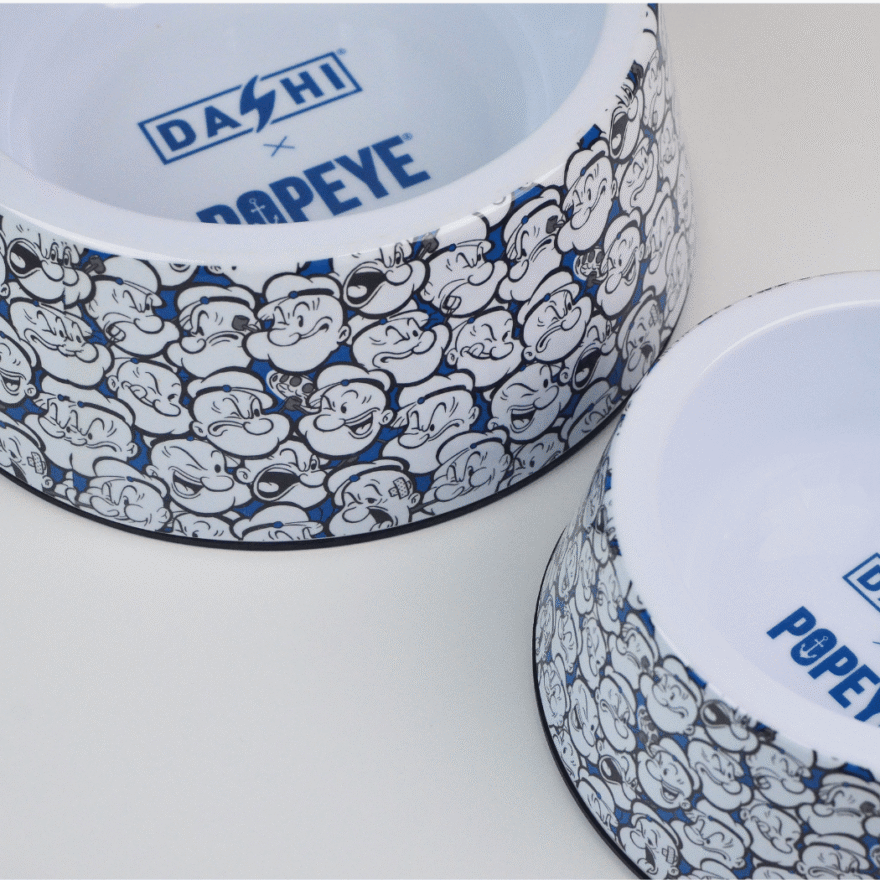Comedouro de Melamina Dashi Popeye Blue - Image 3