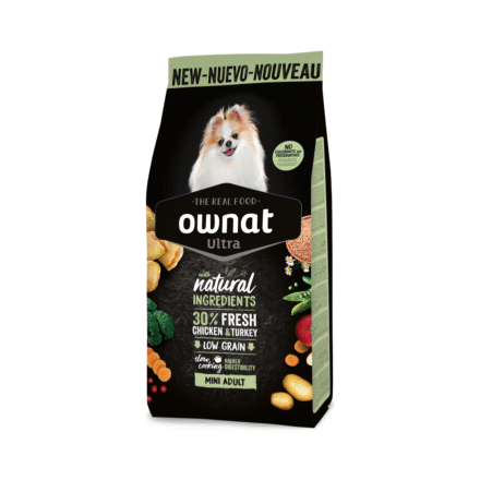 Ração para Cão Adulto Pequeno | 30% Frango e Peru Fresco | Ownat Ultra | 3 Kg 🐶🐓🦃