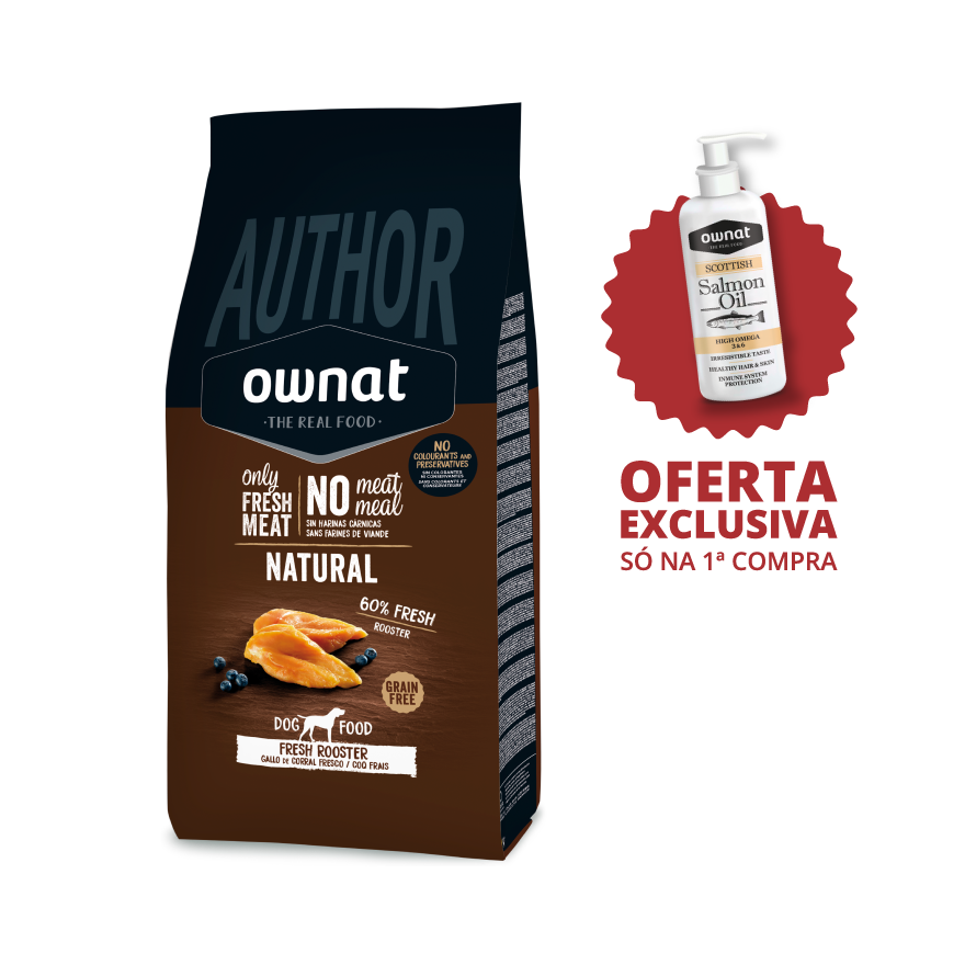 ownat author racao cao galo fresco 3kg HERO SHOT